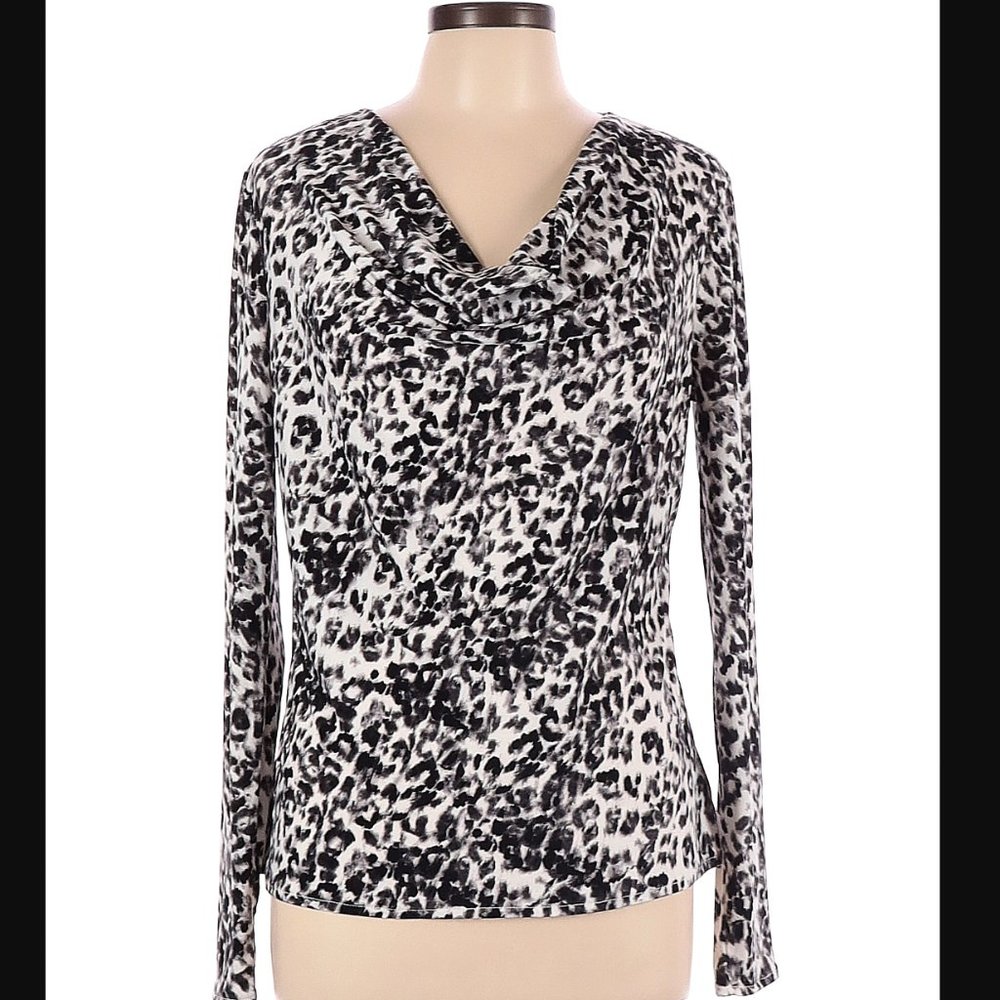 Black and white blouse